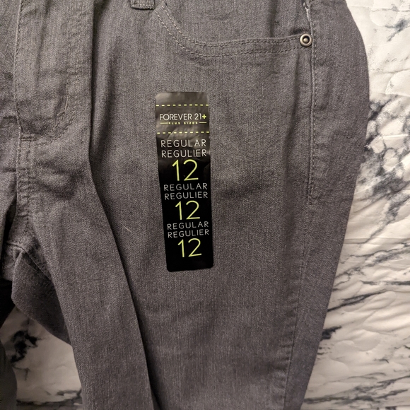 Forever 21 Gray skinny jeans size 12 - Picture 3 of 4
